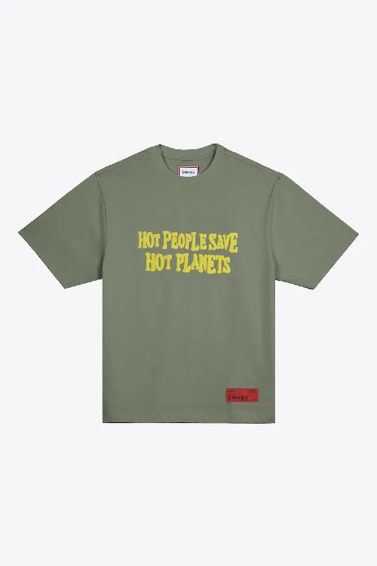 Hot People Save Hot Planets S/S Tee (Kelp)