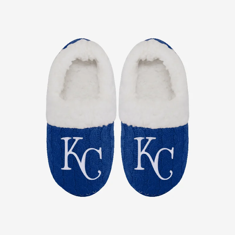 Kansas City Royals Womens Team Color Moccasin Slipper