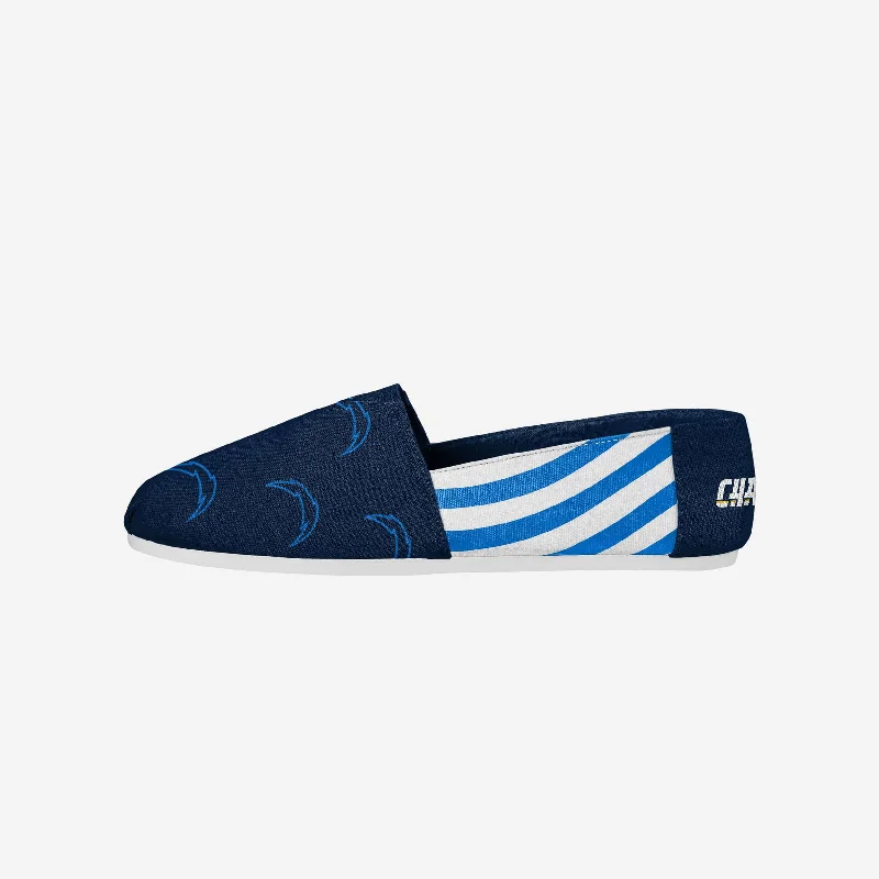 Los Angeles Chargers Womens Stripe Canvas Shoe