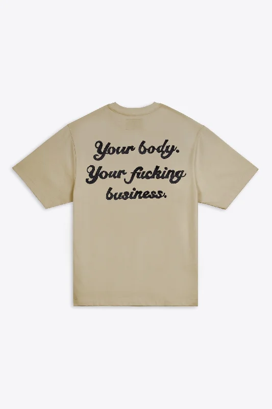 My Body My Business S/S Basic Tee (Sand)