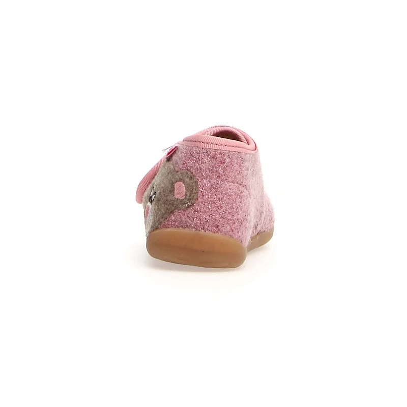 Naturino Toddler's (Sizes 21-27) Carillon Bright Pink Wool Teddy Slipper