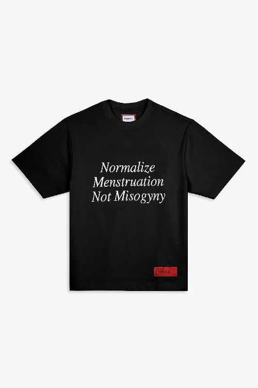 Menstruation Not Misogyny S/S Tee (Black)