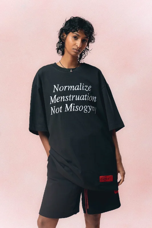 Menstruation Not Misogyny S/S Tee (Black)