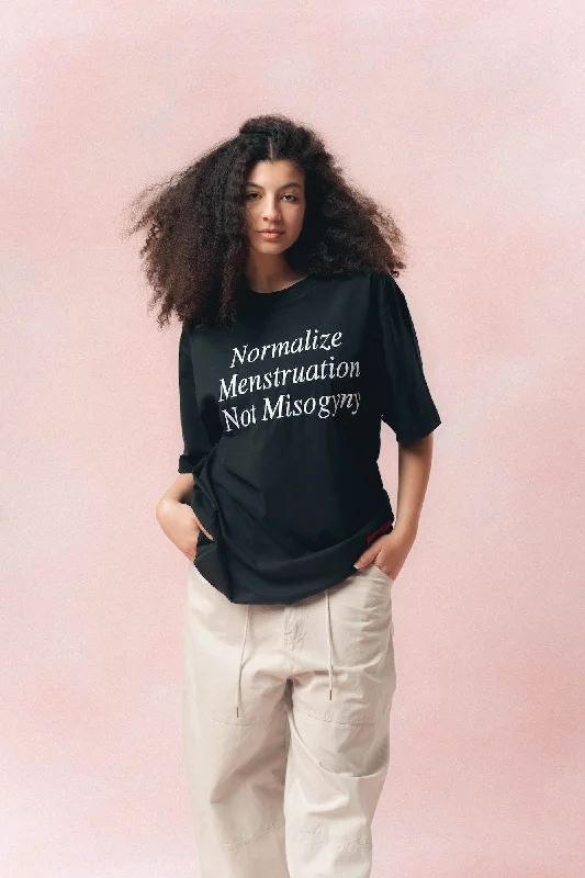 Menstruation Not Misogyny S/S Tee (Black)