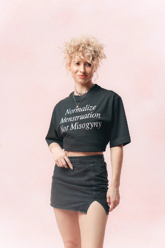 Menstruation Not Misogyny S/S Tee (Black)