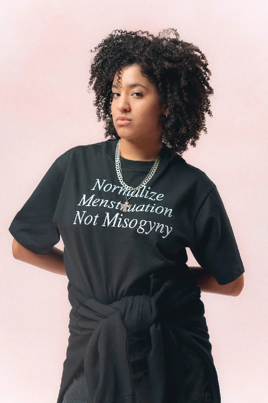 Menstruation Not Misogyny S/S Tee (Black)