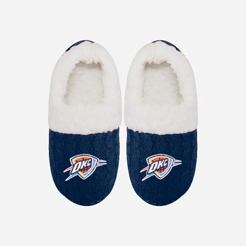 Oklahoma City Thunder Womens Team Color Moccasin Slipper