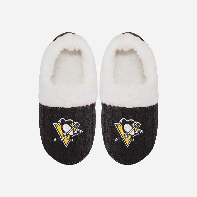 Pittsburgh Penguins Womens Team Color Moccasin Slipper