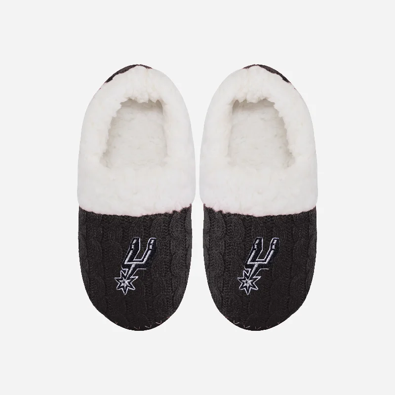 San Antonio Spurs Womens Team Color Moccasin Slipper